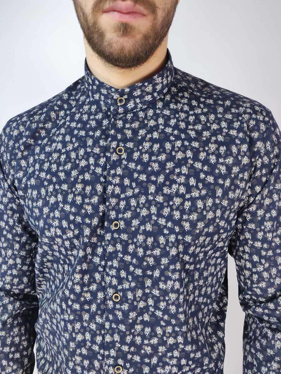 Endeson Πουκάμισο Με Μικροσχέδιο - Σκούρο‌‌ μπλε - 4045