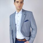 Leonardo Uomo Σακάκι Γαλάζιο Regular Fit