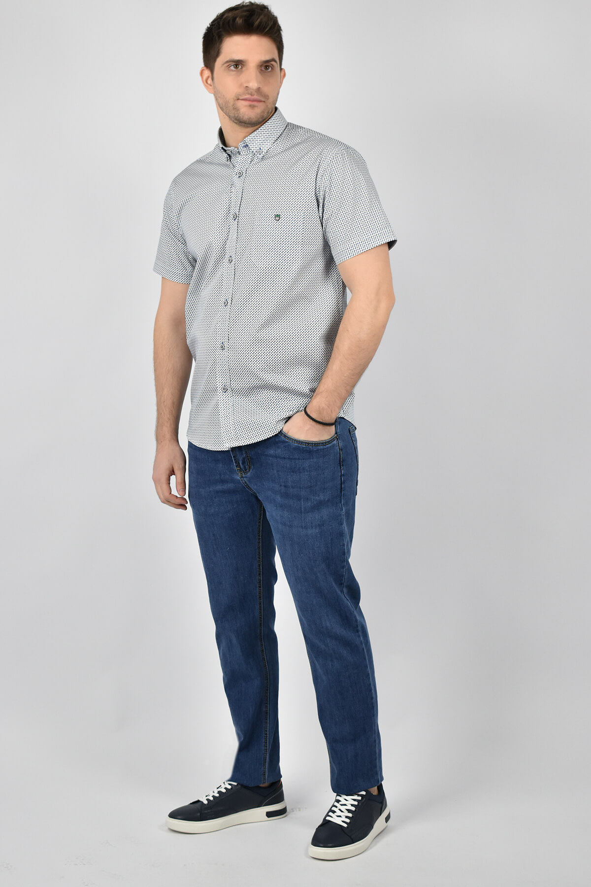 Visconti Πουκάμισο Με Μικροσχέδιο Και Τσέπη