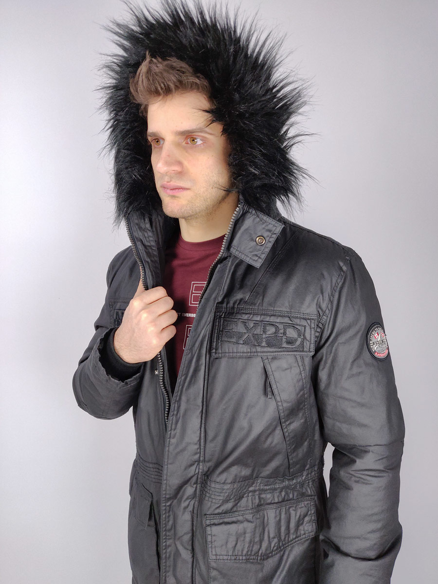 Inox Jackets Μπουφάν Μακρύ Με Κουκούλα