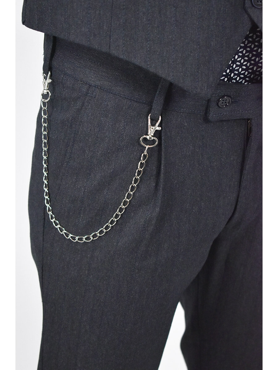 Endeson Παντελόνι Chinos Με πιέτες Ριγέ