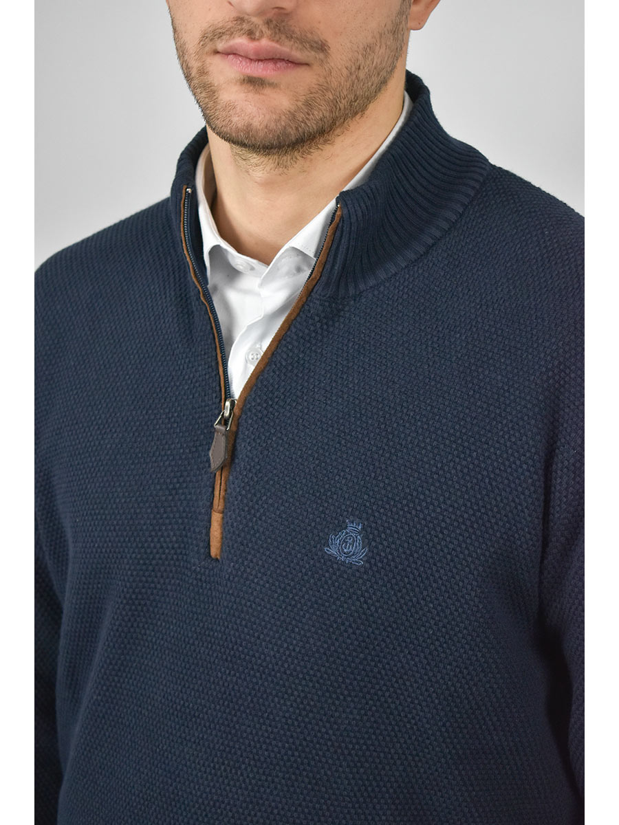 Visconti Πουλόβερ Με Φερμουάρ - Σκούρο‌‌ μπλε