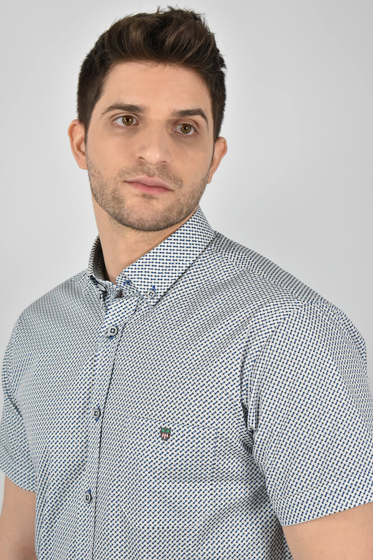 Visconti Πουκάμισο Με Μικροσχέδιο Και Τσέπη