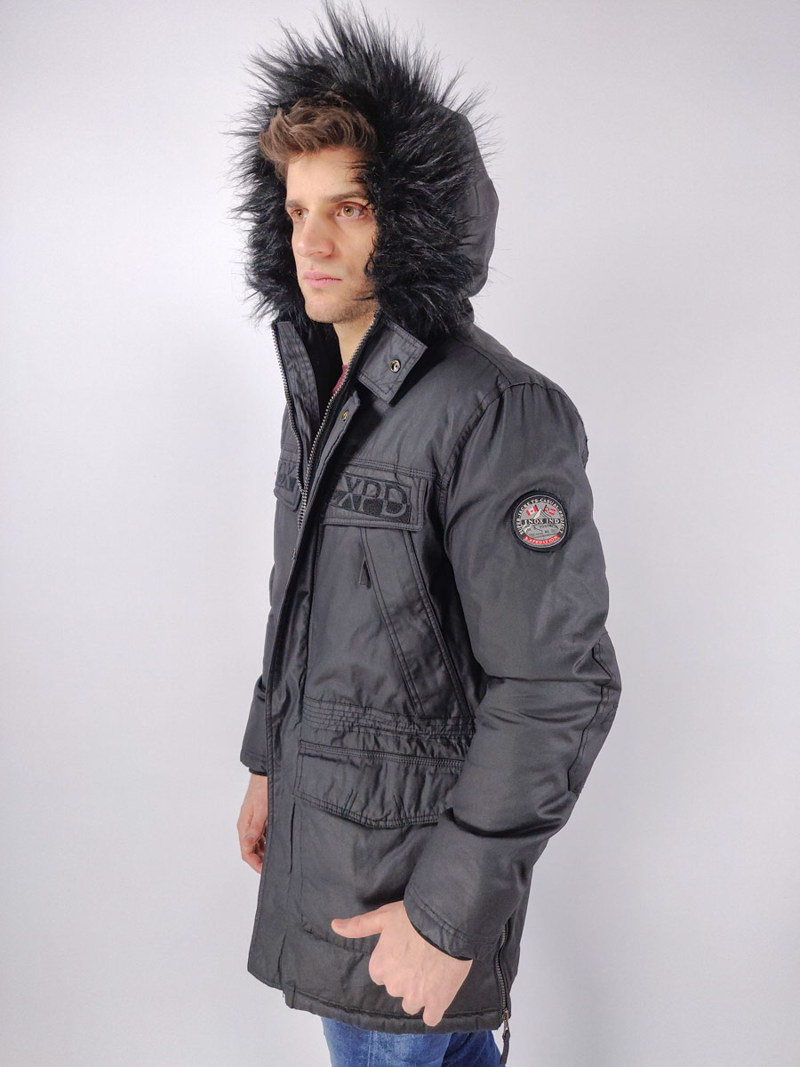 Inox Jackets Μπουφάν Μακρύ Με Κουκούλα