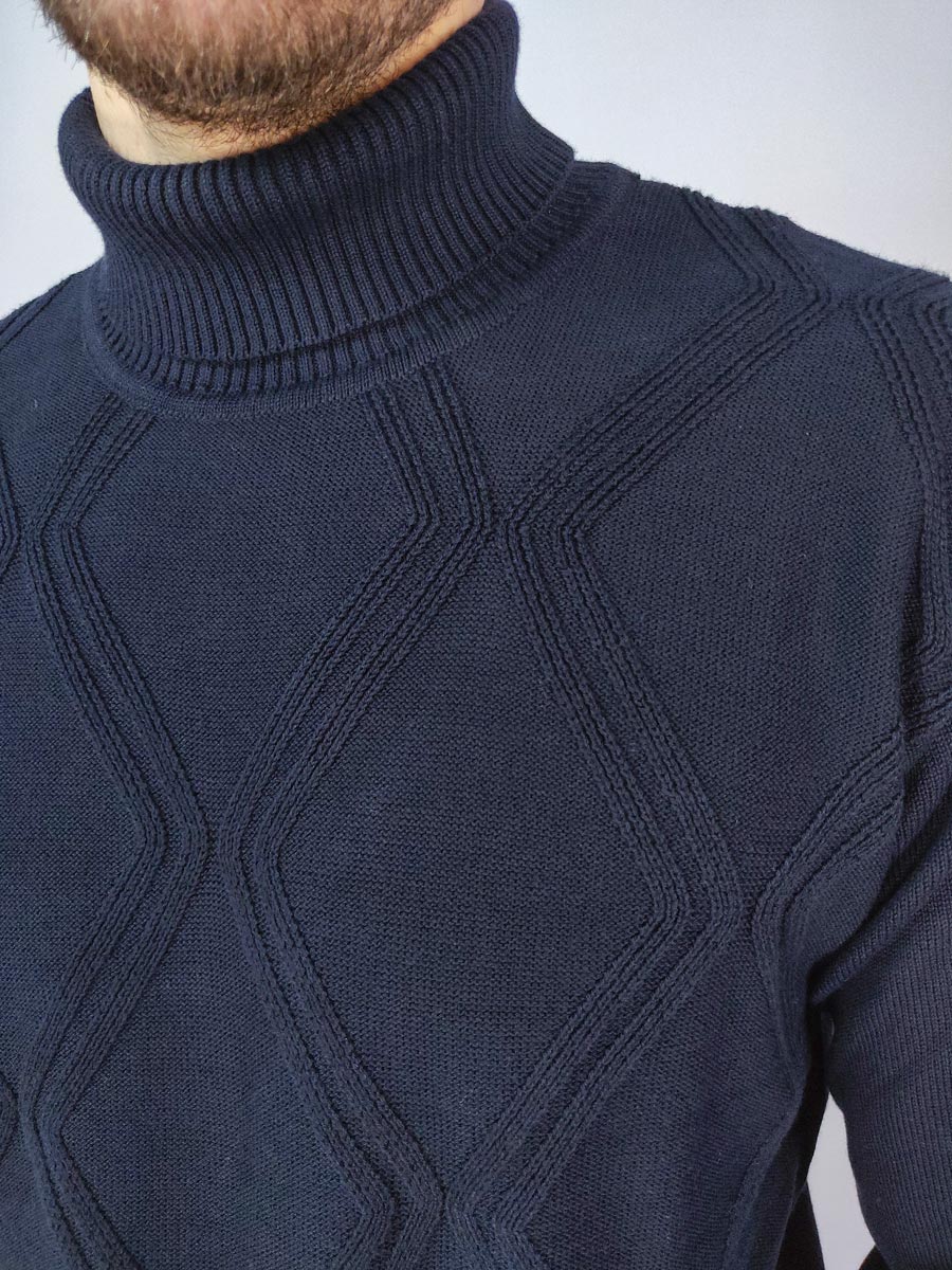 Side Effect Πλεκτό Ζιβάγκο - Σκούρο‌‌ μπλε - ZVG05