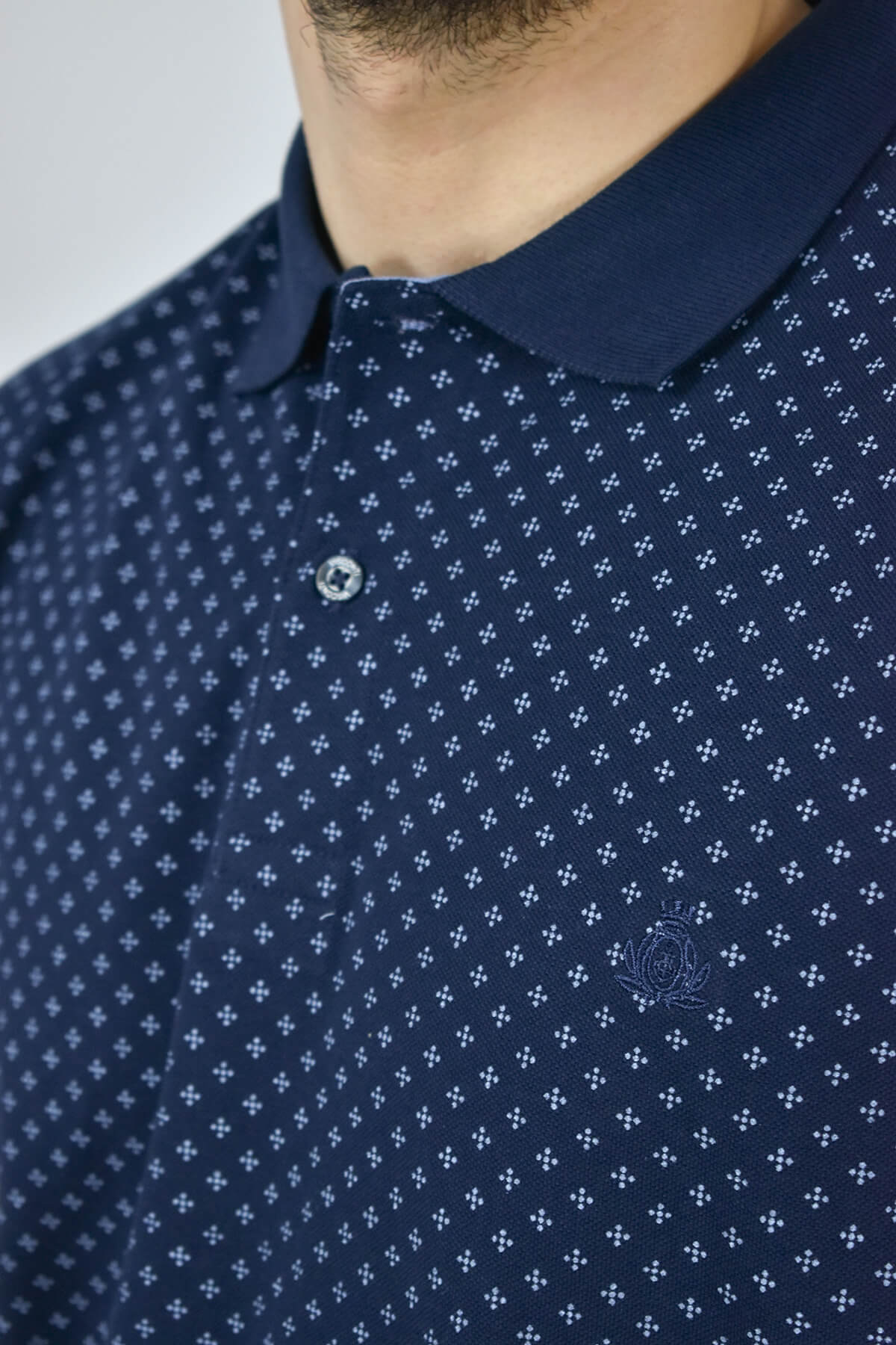 Visconti Μπλούζα Πόλο Με Μικροσχέδιο - Σκούρο‌‌ μπλε - 2707
