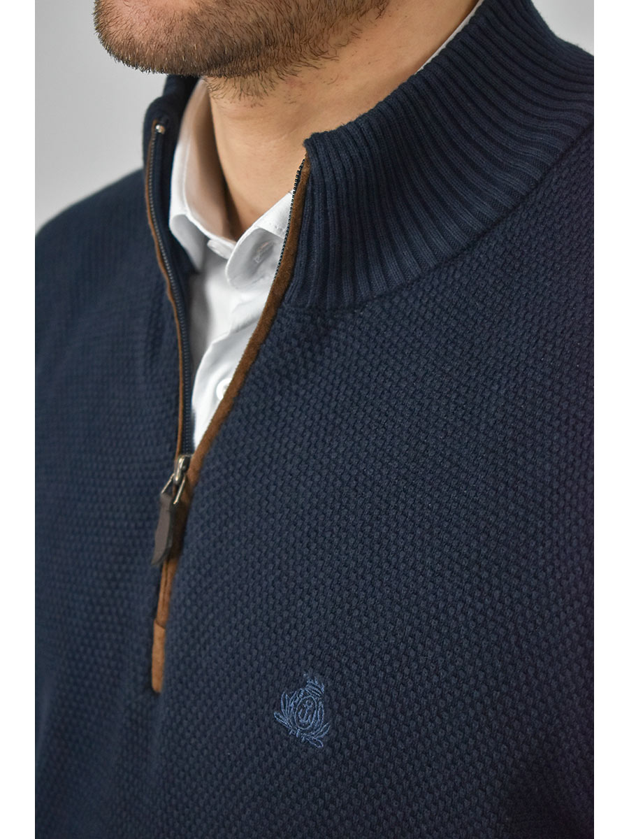 Visconti Πουλόβερ Με Φερμουάρ - Σκούρο‌‌ μπλε