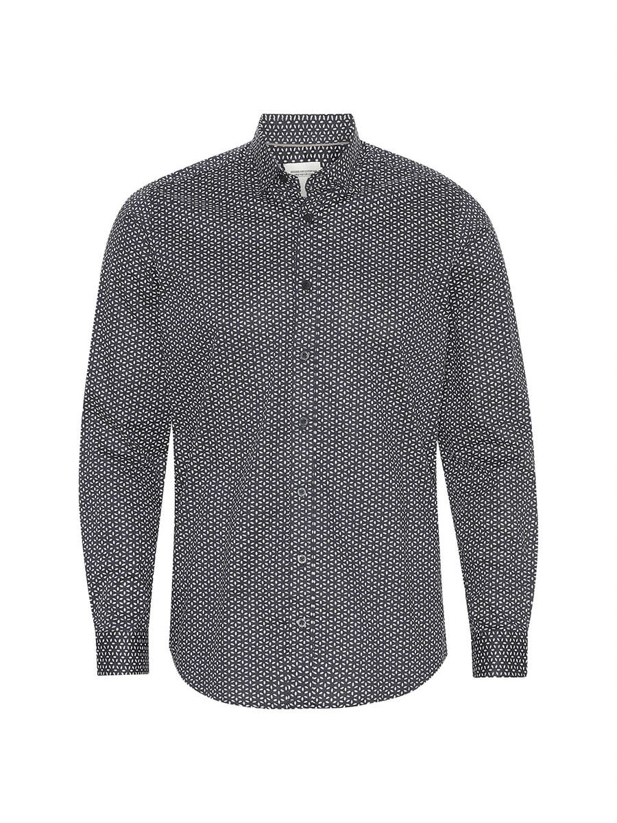 Marcus Πουκάμισο Με Μικροσχέδιο - Σκούρο‌‌ μπλε