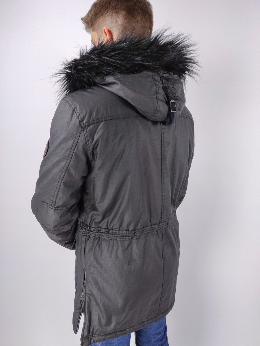 Inox Jackets Μπουφάν Μακρύ Με Κουκούλα