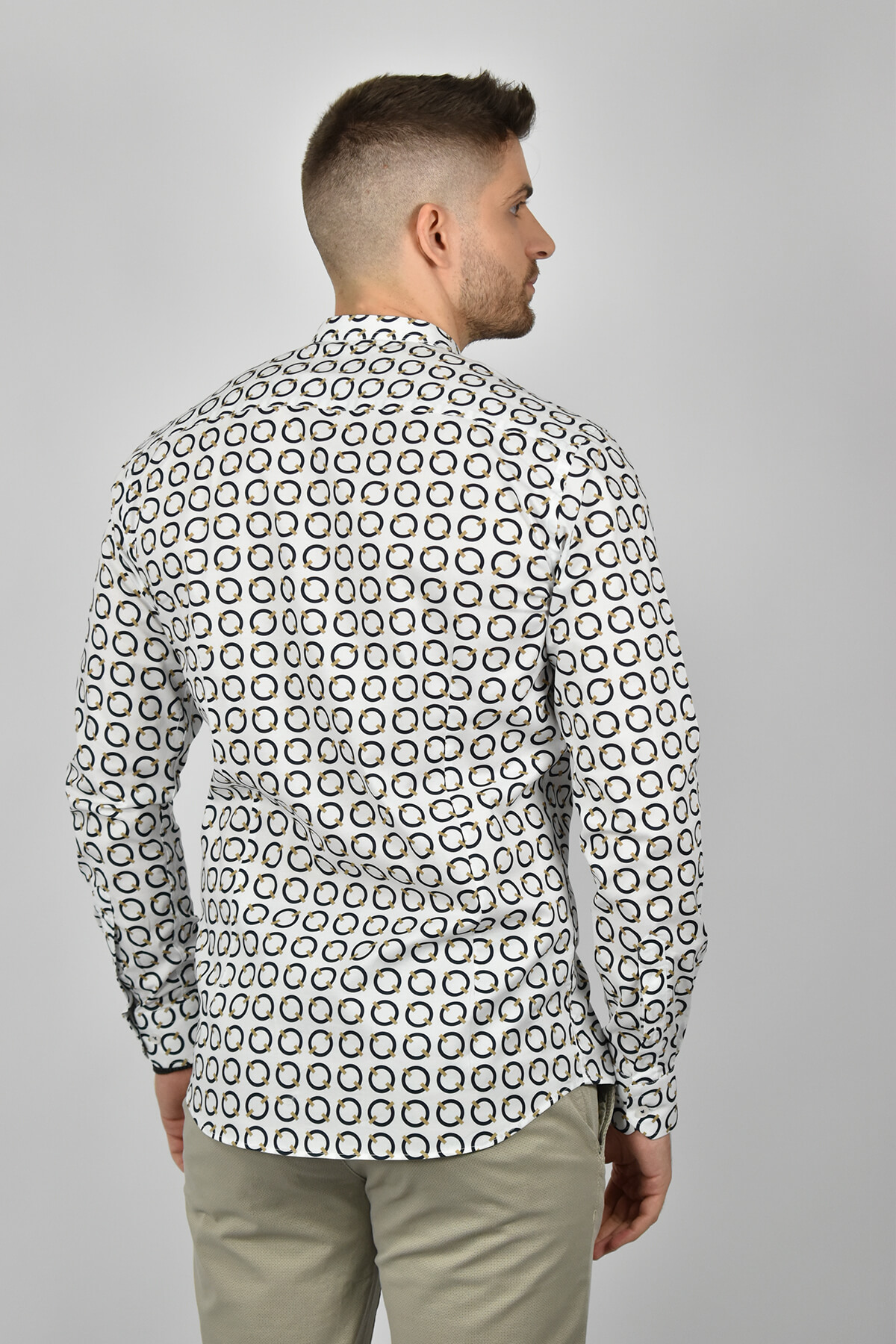 Makan Πουκάμισο Μάο Με Σχέδιο Geri