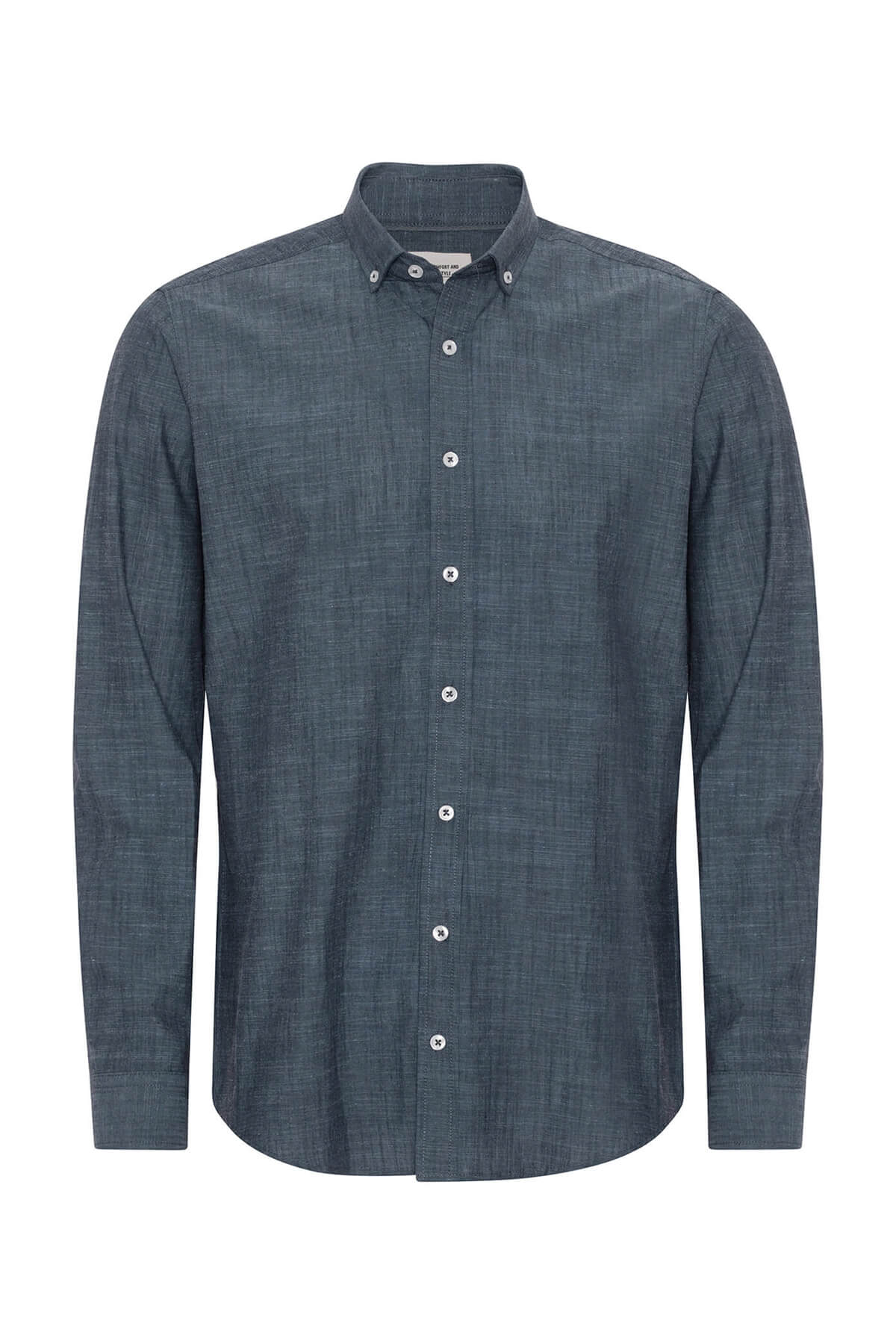 Marcus Πουκάμισο Woody Solid LS - Σκούρο‌‌ μπλε