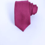 Leonardo Uomo Γραβάτα Με Μαντήλι Καρό