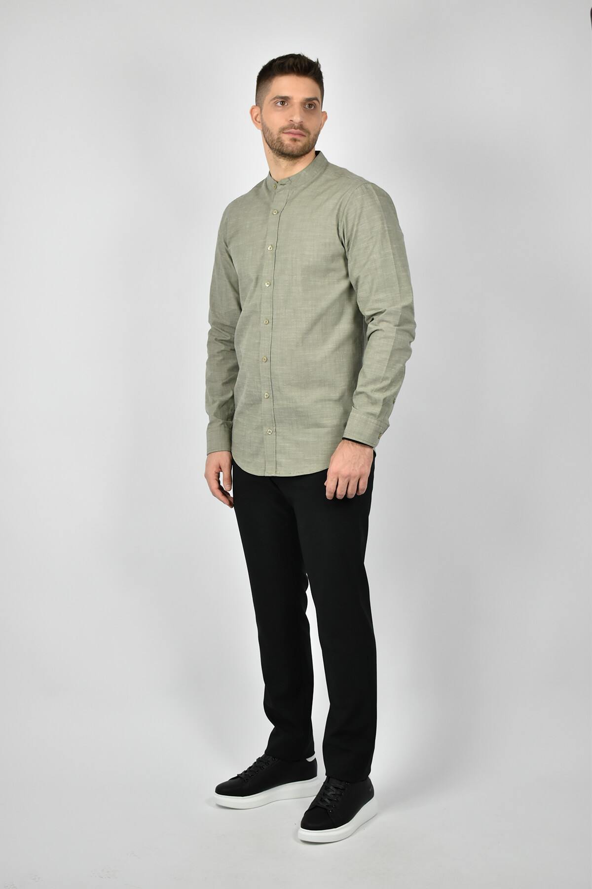 Marcus Woody Stand Solid LS Shirt