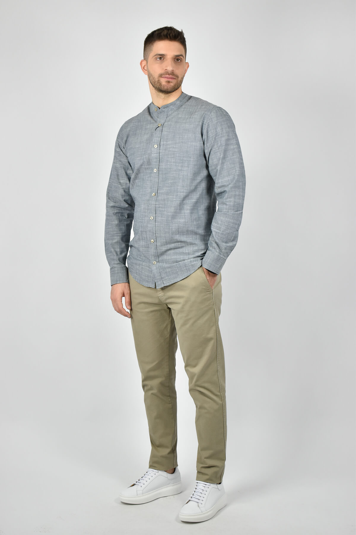 Marcus Woody Stand Solid LS Shirt