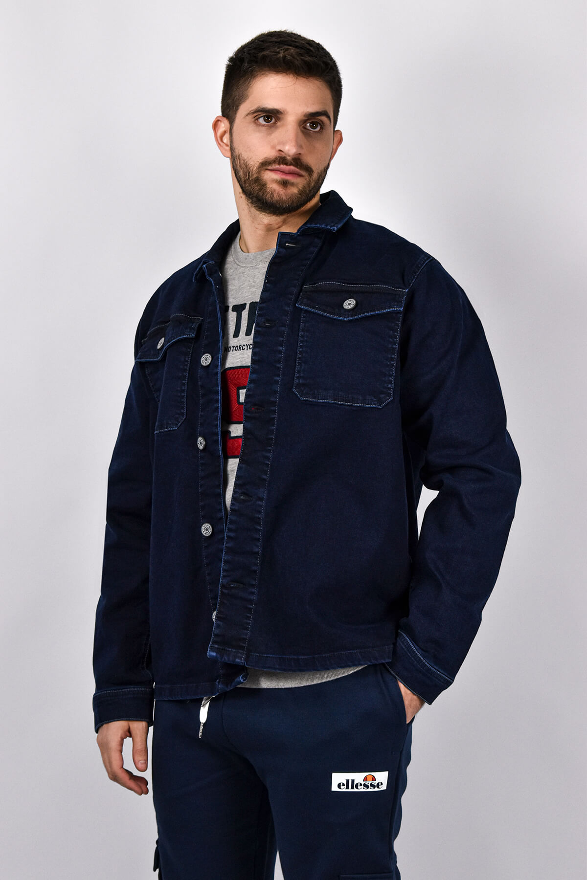 Marcus Denim Overshirt Basil 2123