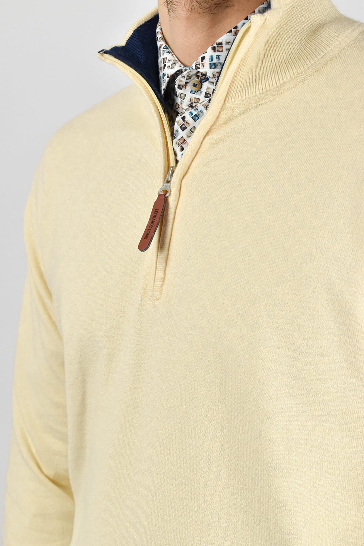 Leonardo Uomo Πουλόβερ Με Φερμουάρ