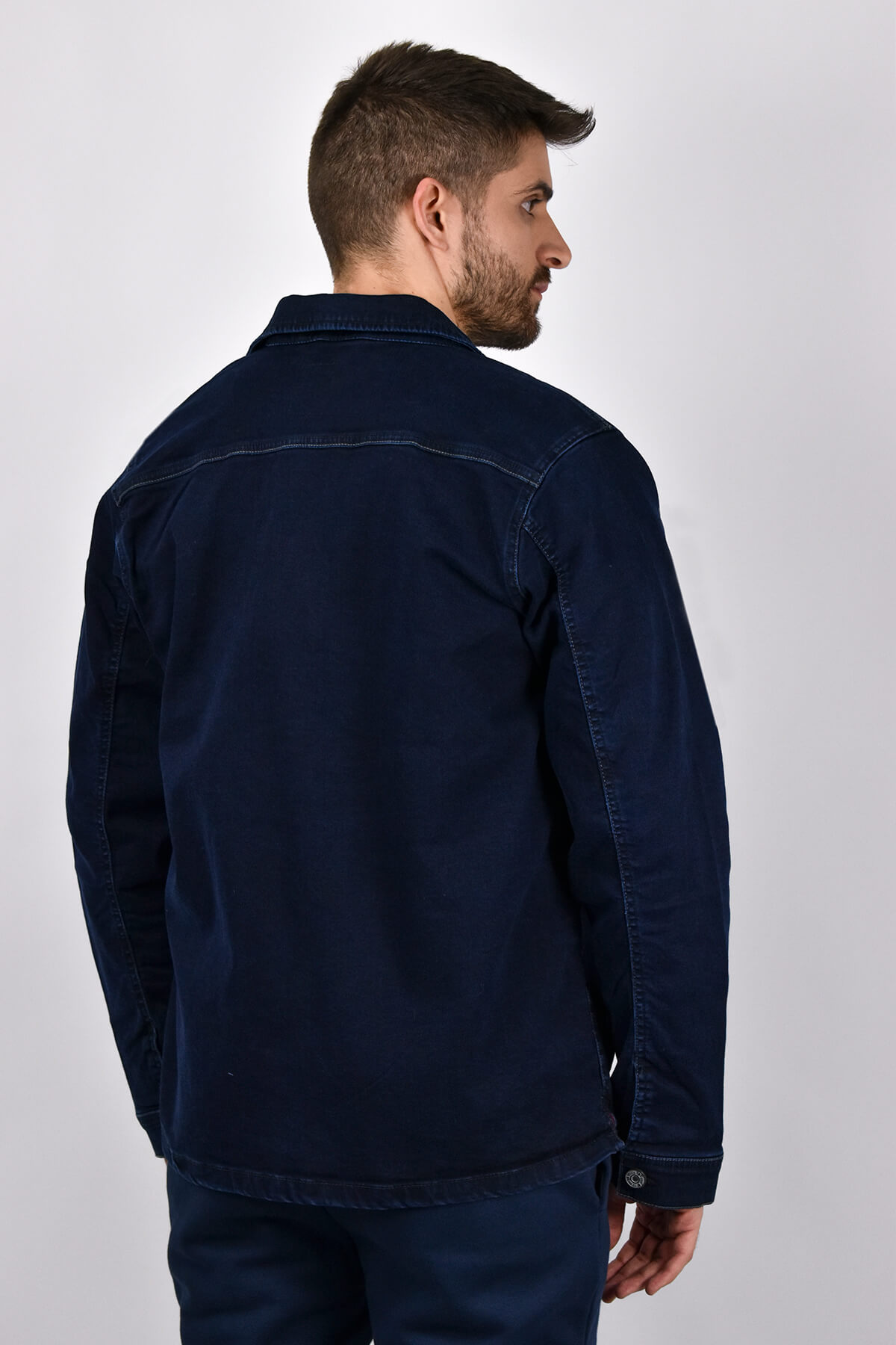 Marcus Denim Overshirt Basil 2123 - Σκούρο‌‌ μπλε