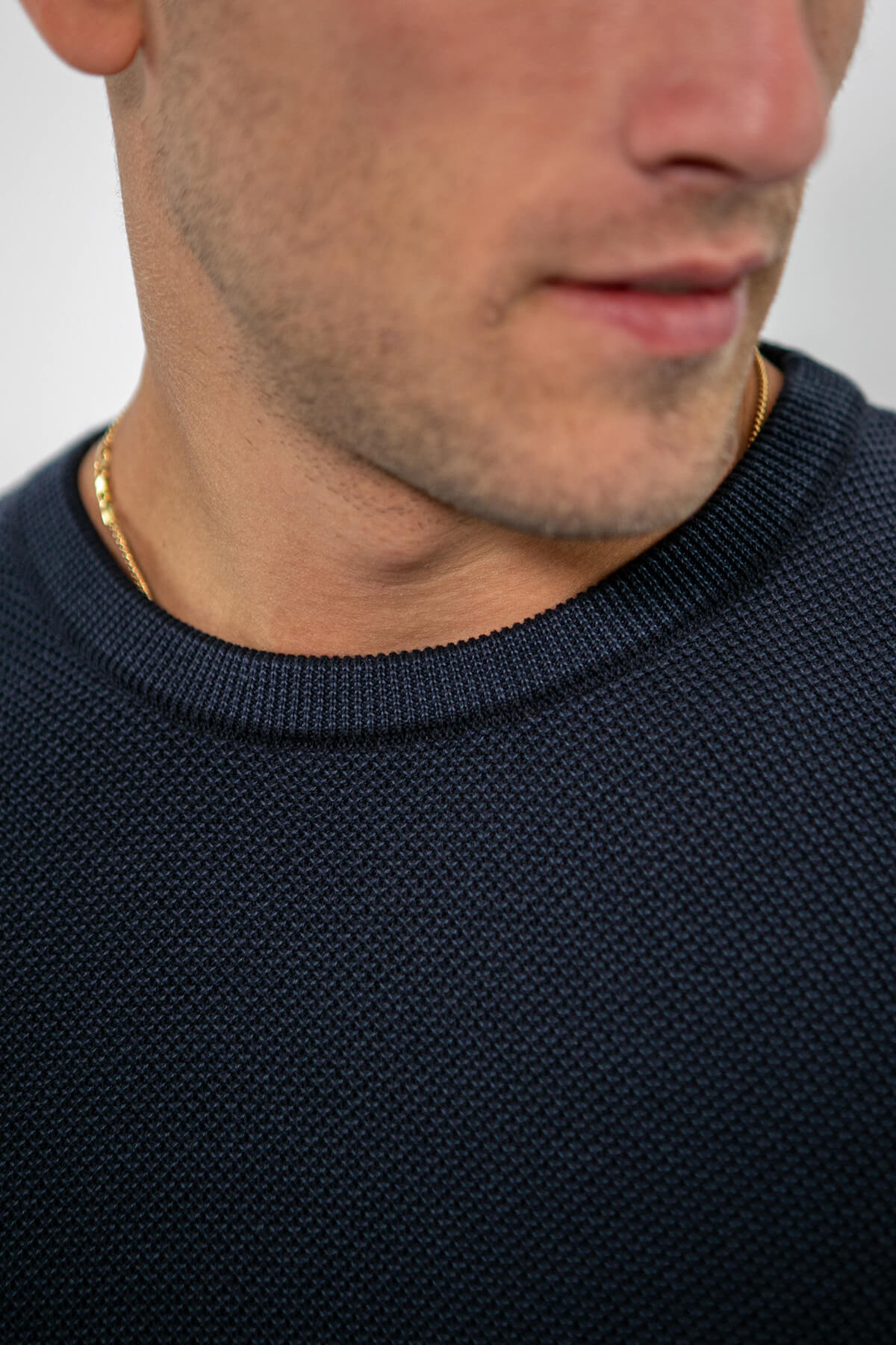 Side Effect Πουλόβερ Ζακάρ Με Ανάγλυφο Σχέδιο - Σκούρο‌‌ μπλε - ZKP2232