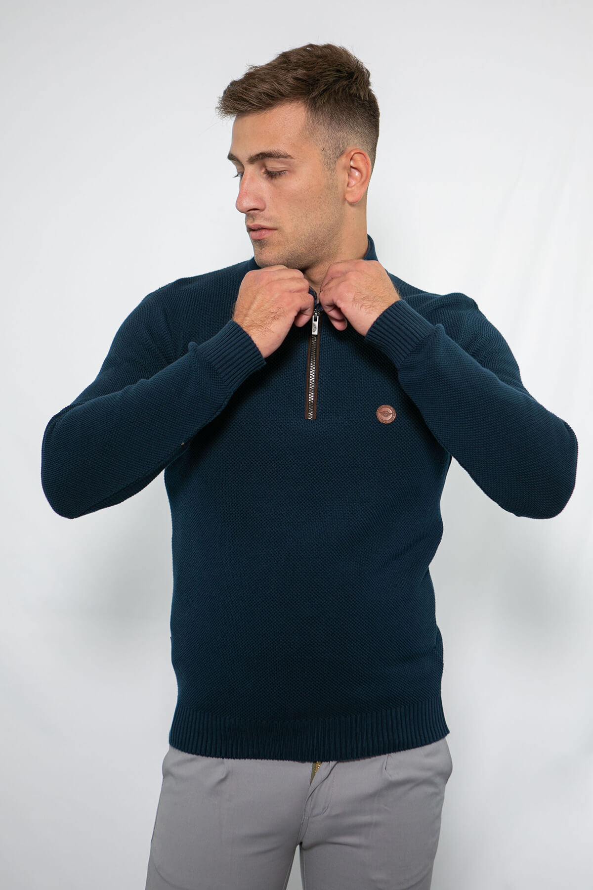 Side Effect Roll-Neck Cotton Sweater