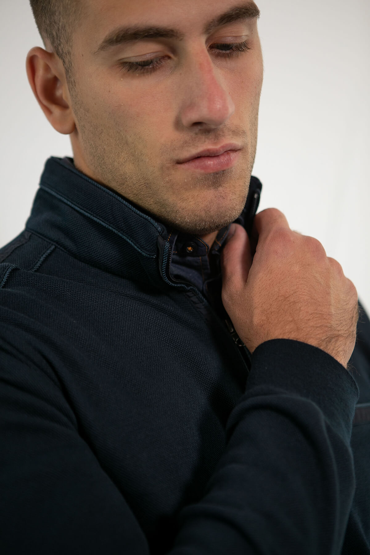 Side Effect Πουλόβερ Με Ψιλό Γιακά - Σκούρο‌‌ μπλε - LPZ1682