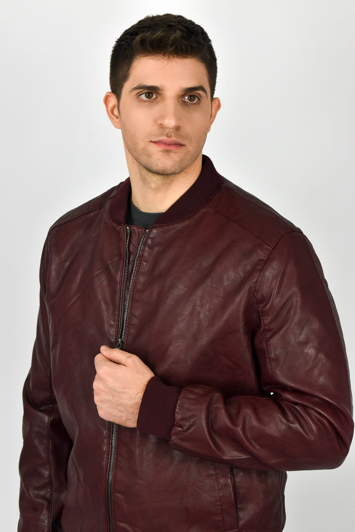 Urbane Fashion Δερμάτινο Μπουφάν