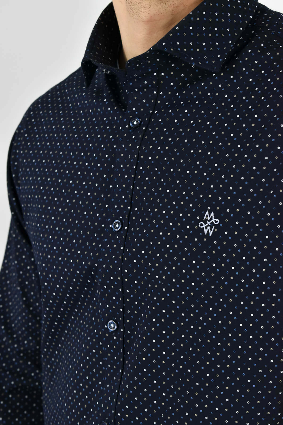 MeAndMy Πουκάμισο Με Μικροσχέδιο - Σκούρο‌‌ μπλε - 5390
