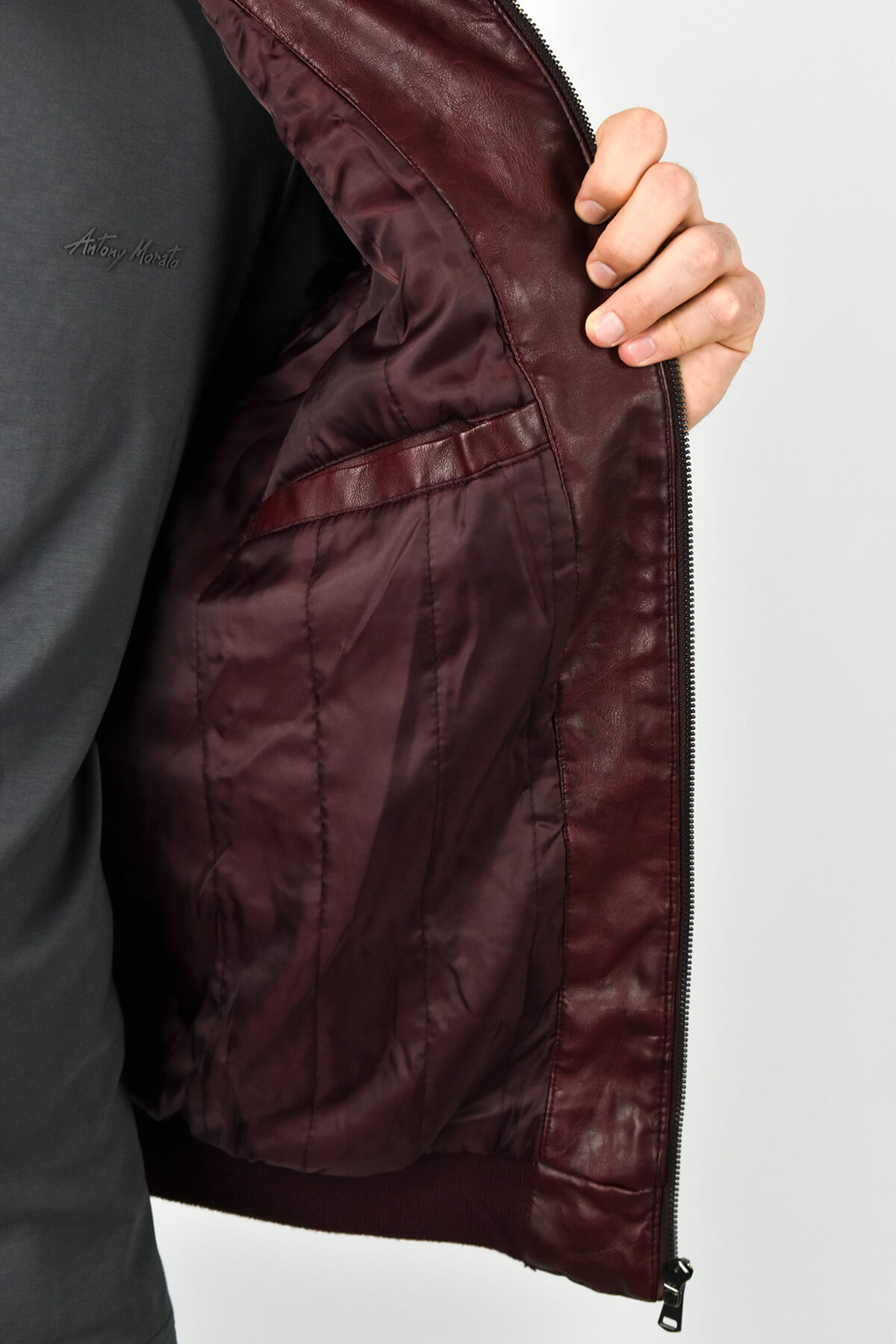 Urbane Fashion Δερμάτινο Μπουφάν