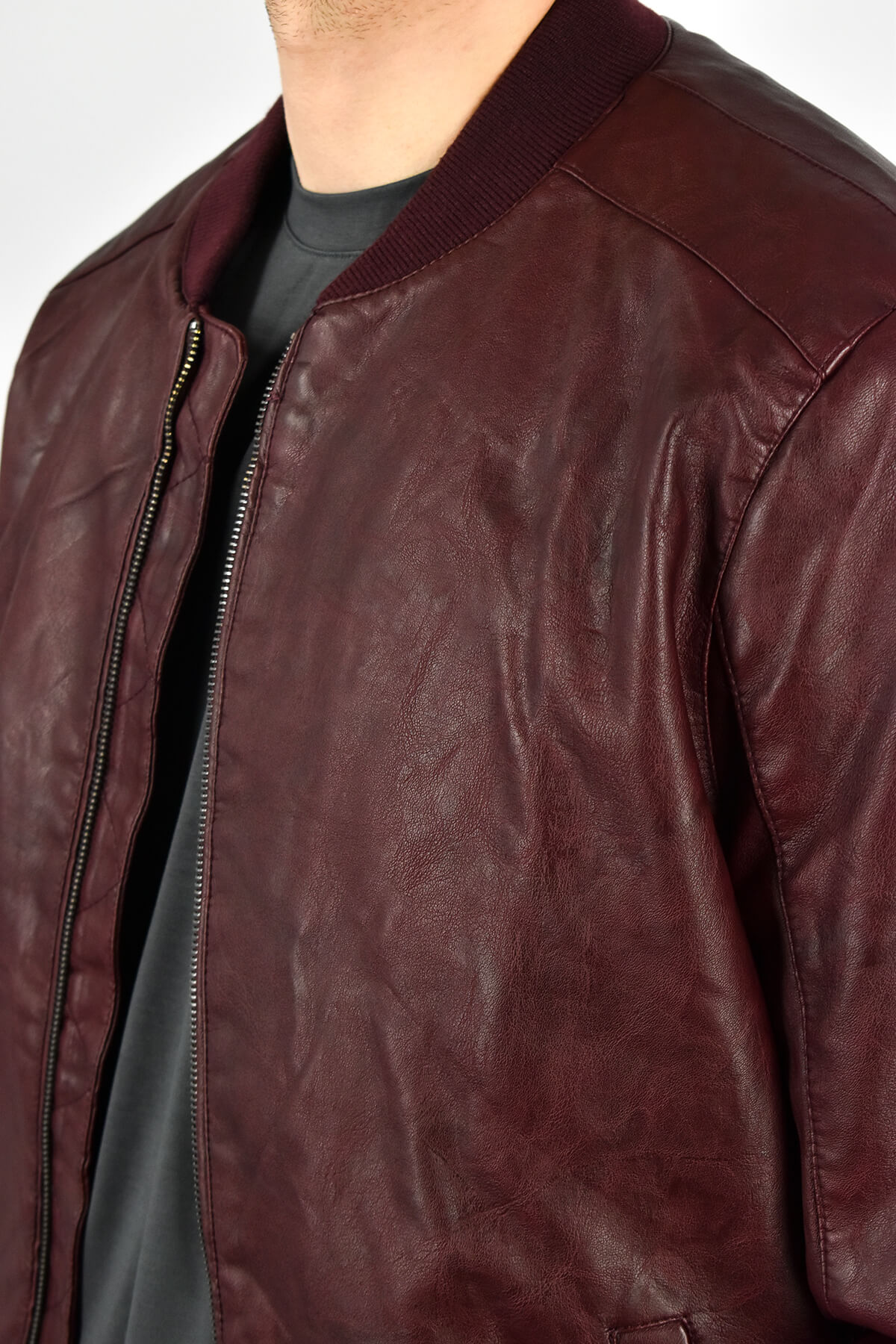 Urbane Fashion Δερμάτινο Μπουφάν