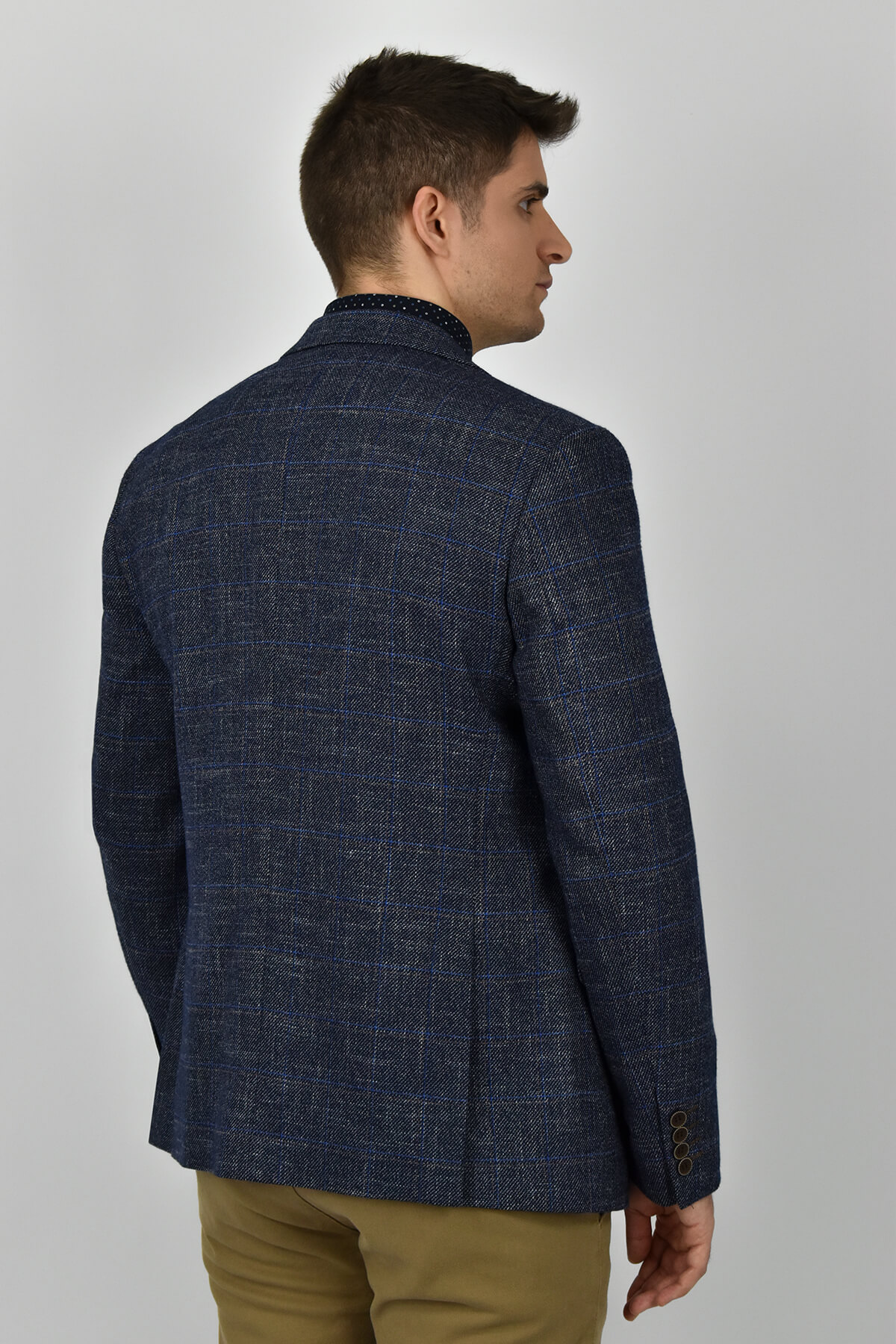 Leonardo Uomo Σακάκι Καρό - Σκούρο‌‌ μπλε - W22LU090122227