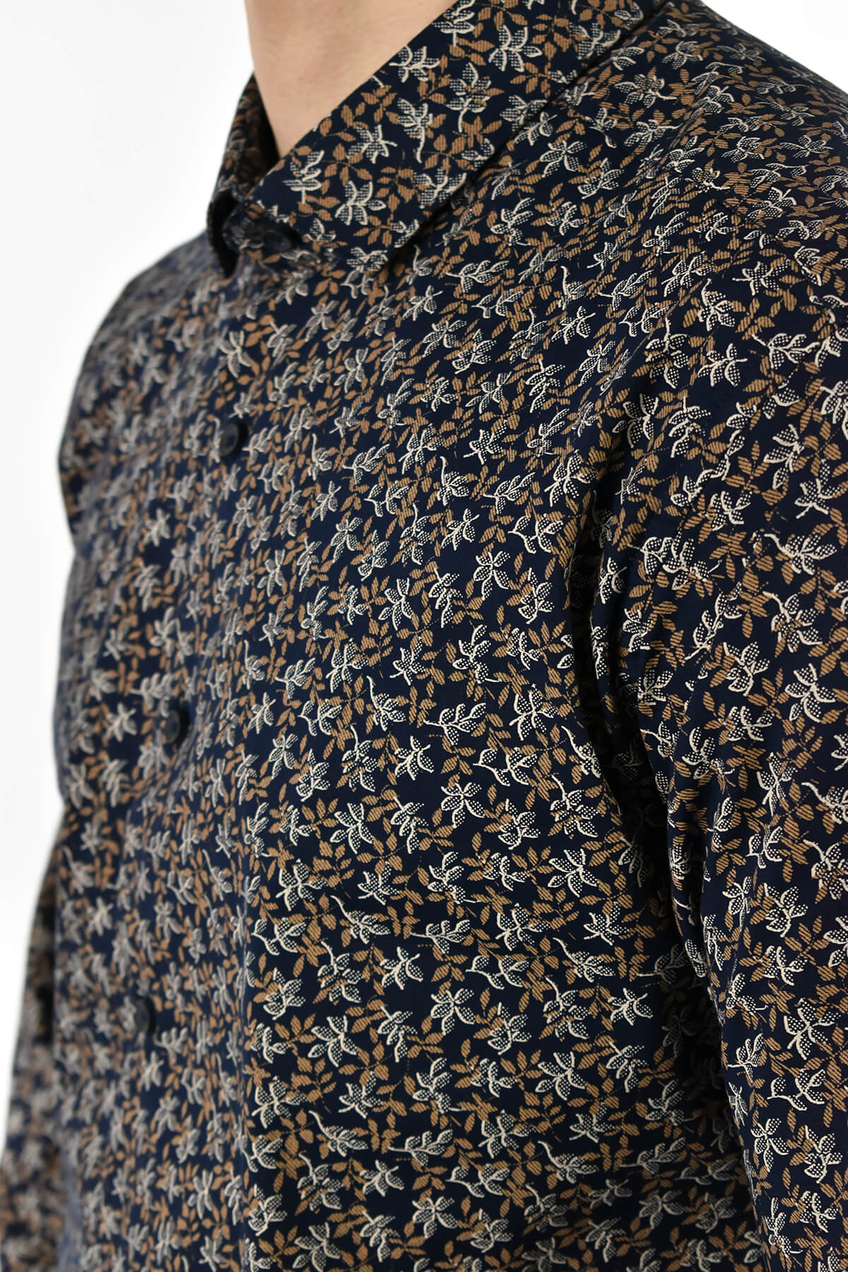 Endeson Πουκάμισο Με Μικροσχέδιο - Σκούρο‌‌ μπλε - 7195