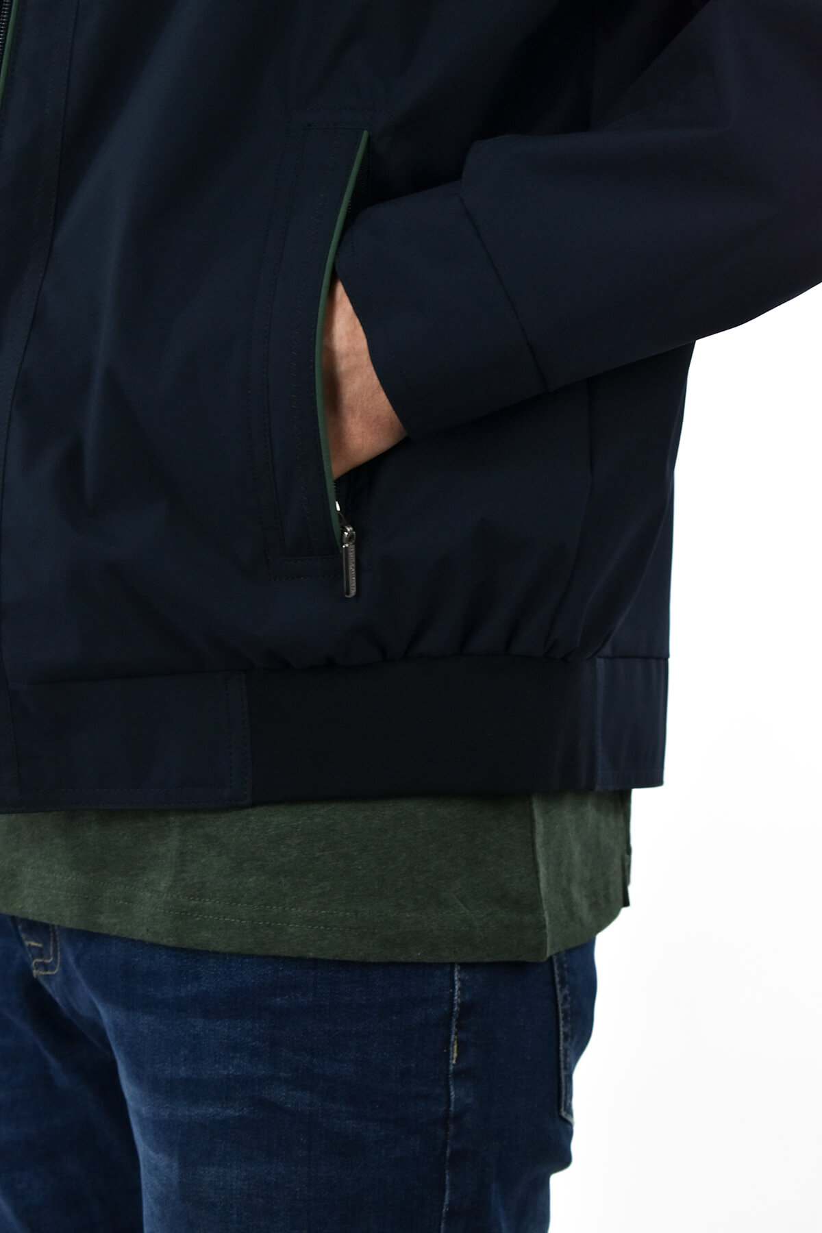 New Company Μπουφάν Χωρίς Επένδυση Και Σπαστό Γιακά - Σκούρο‌‌ μπλε - 2056