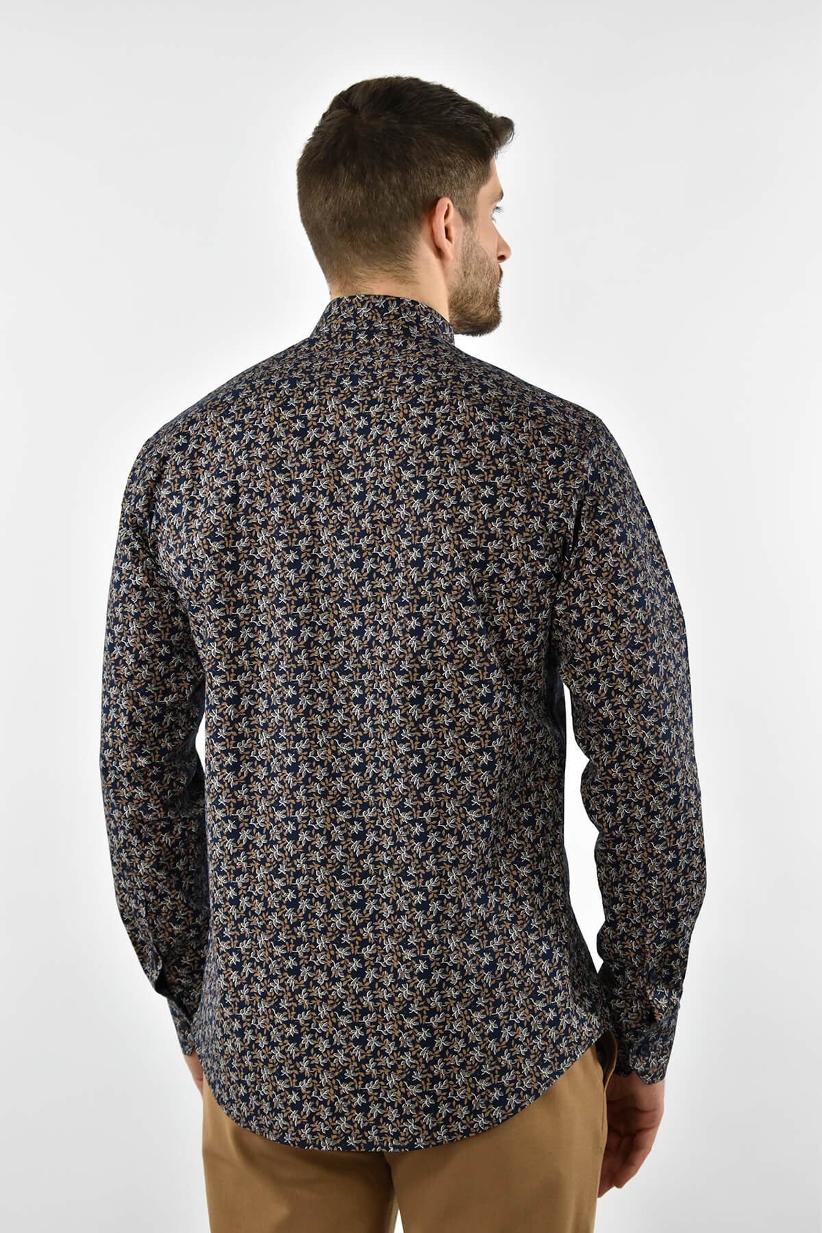 Endeson Πουκάμισο Με Μικροσχέδιο - Σκούρο‌‌ μπλε - 7195