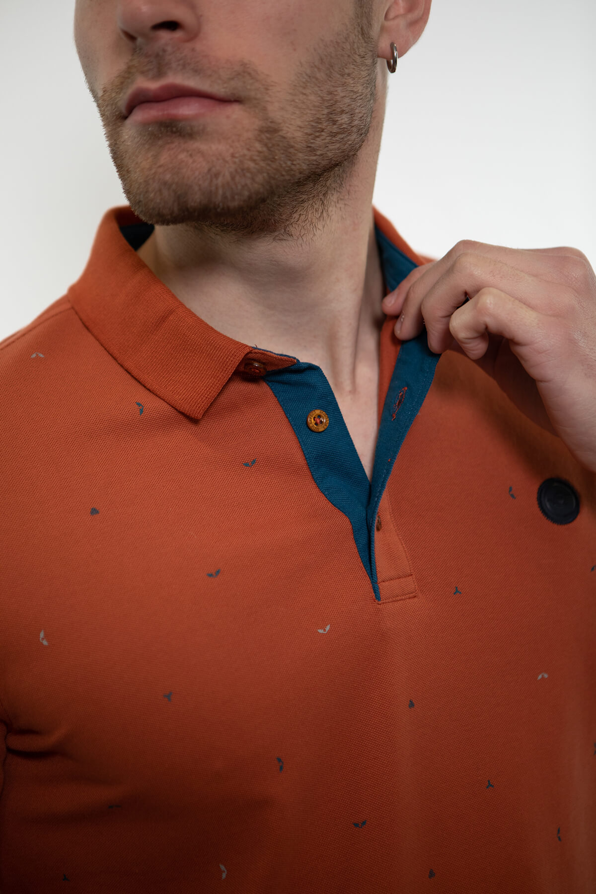 Side Effect Μπλούζα Πόλο Με Μικροσχέδιο