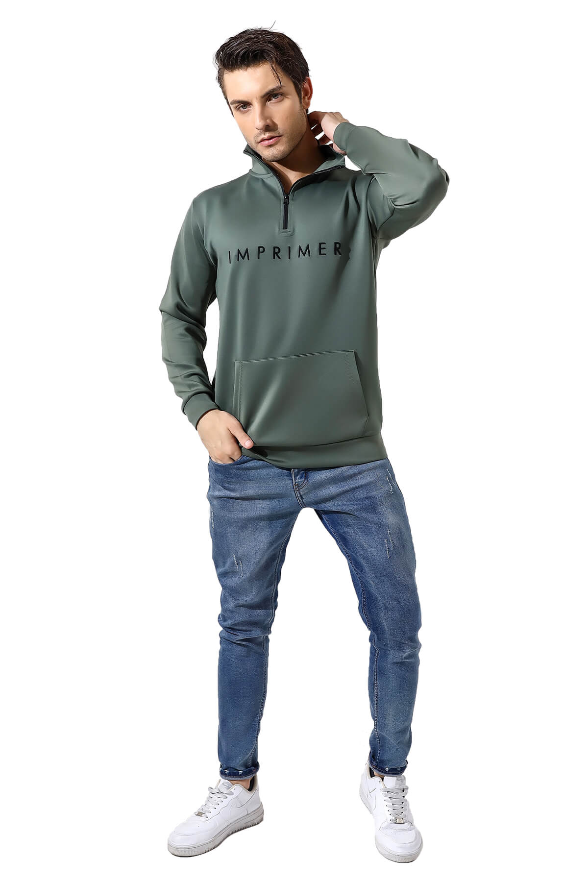 Imprimer High Neck Hoodie