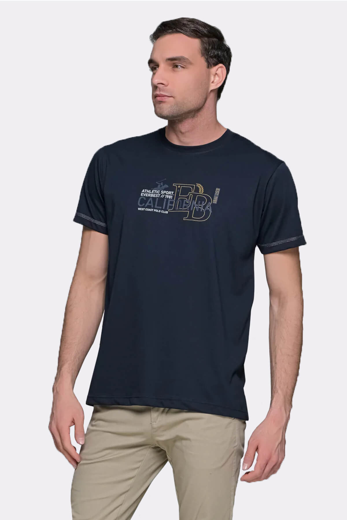 Everbest California Logo Printed T-Shirt