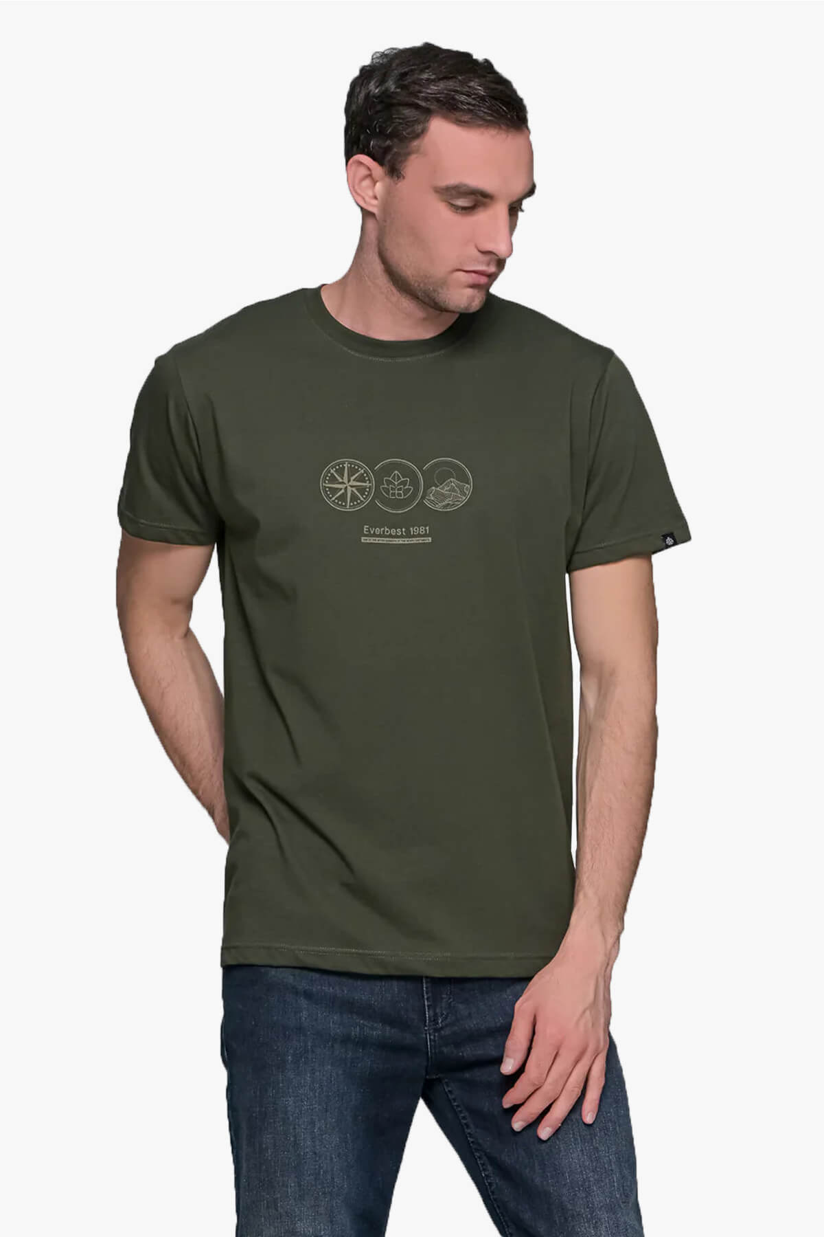 Everbest Capillary Circle Logo Printed T-Shirt