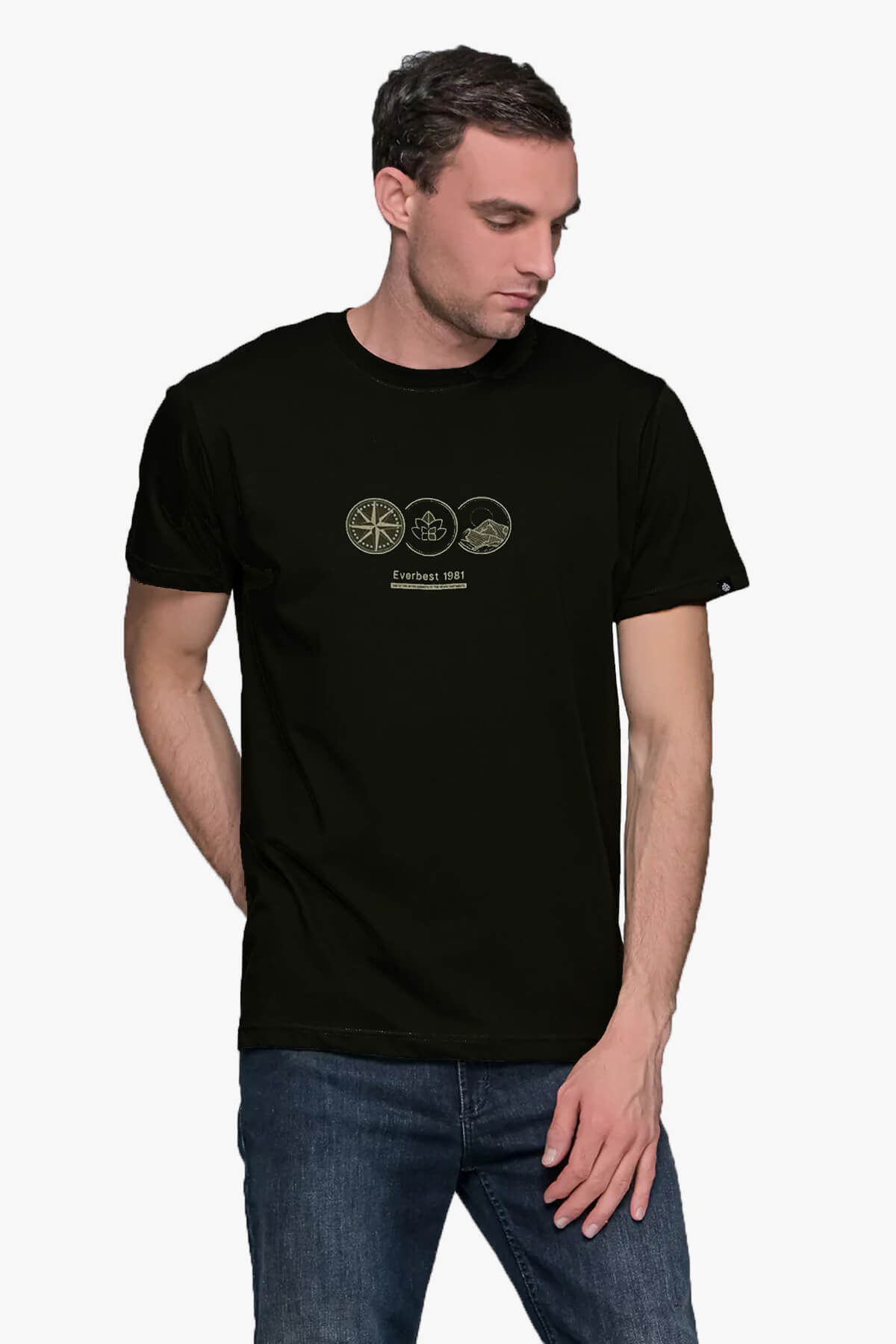 Everbest Capillary Circle Logo Printed T-Shirt