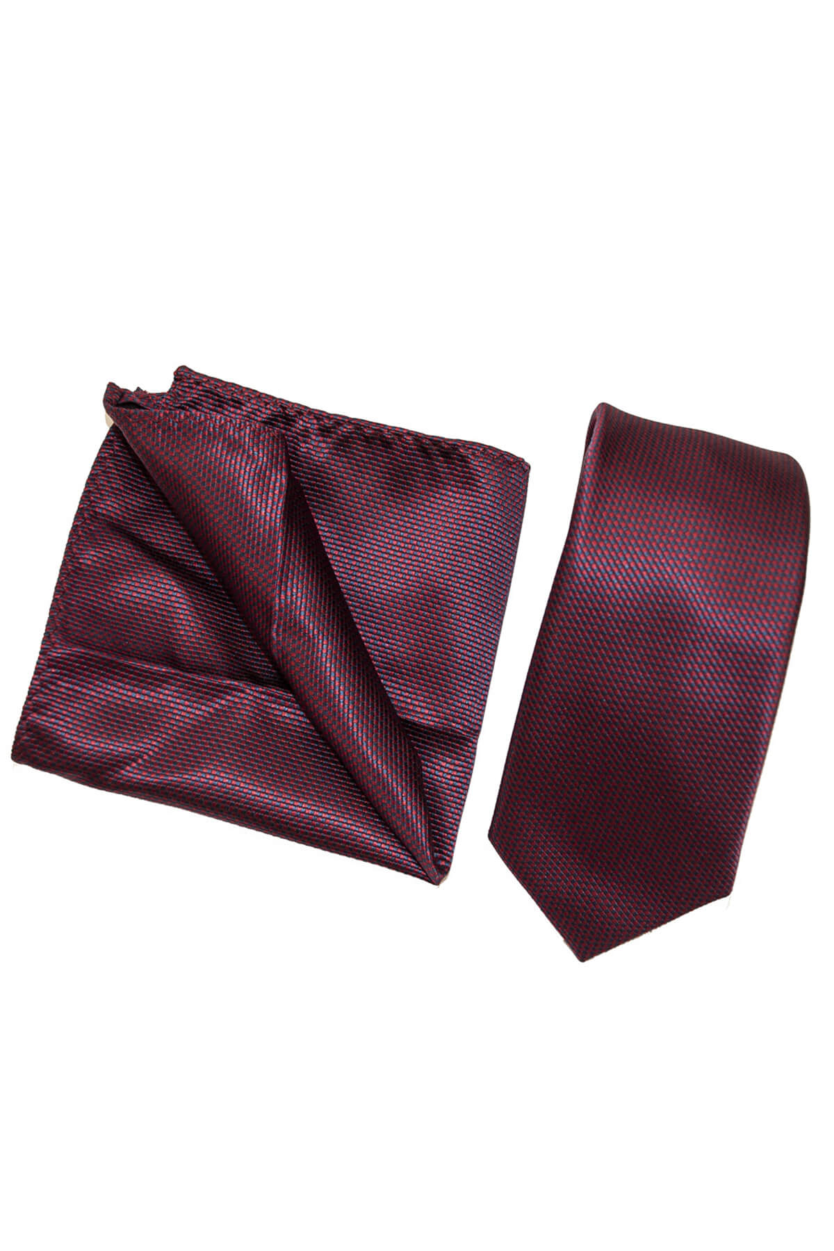 Leonardo Uomo Γραβάτα Με Μαντήλι Μικροσχέδιο