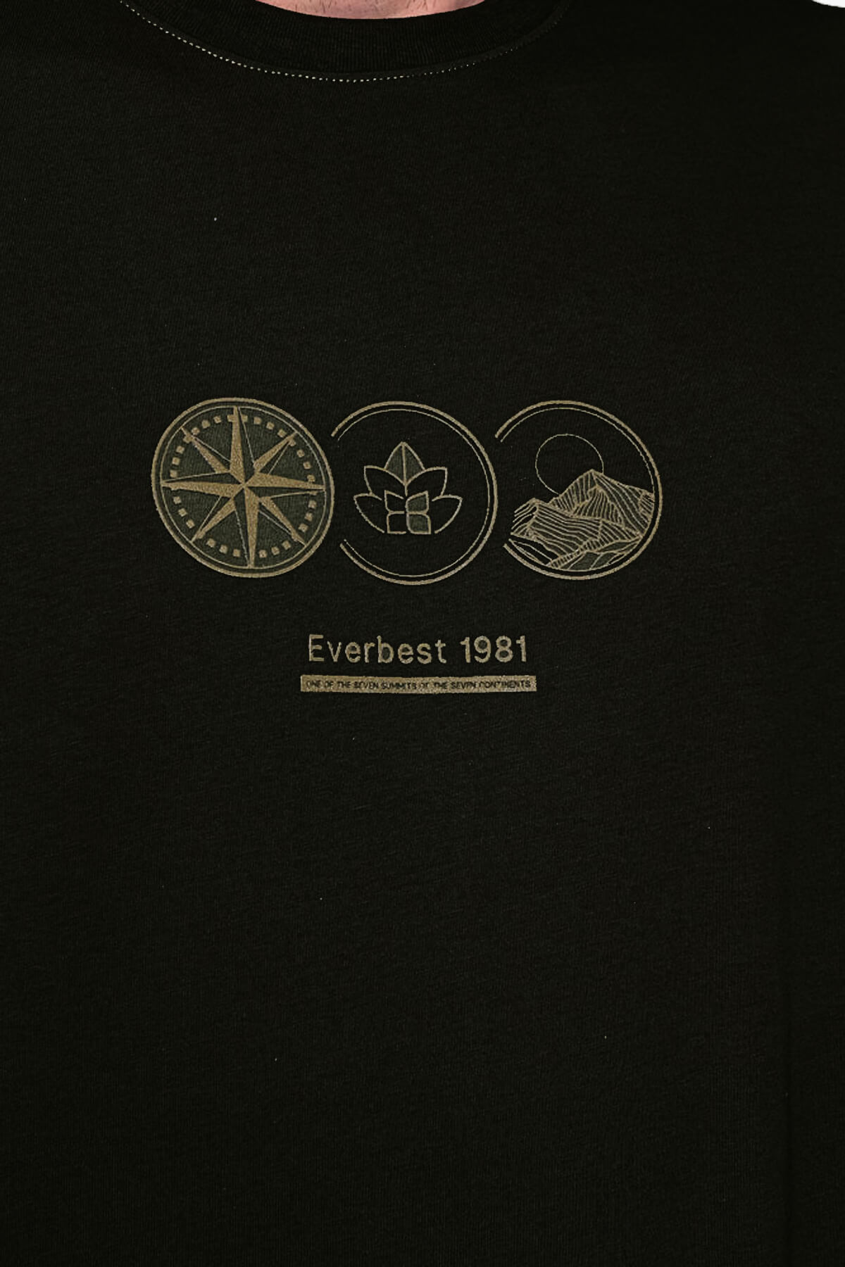 Everbest Capillary Circle Logo Printed T-Shirt