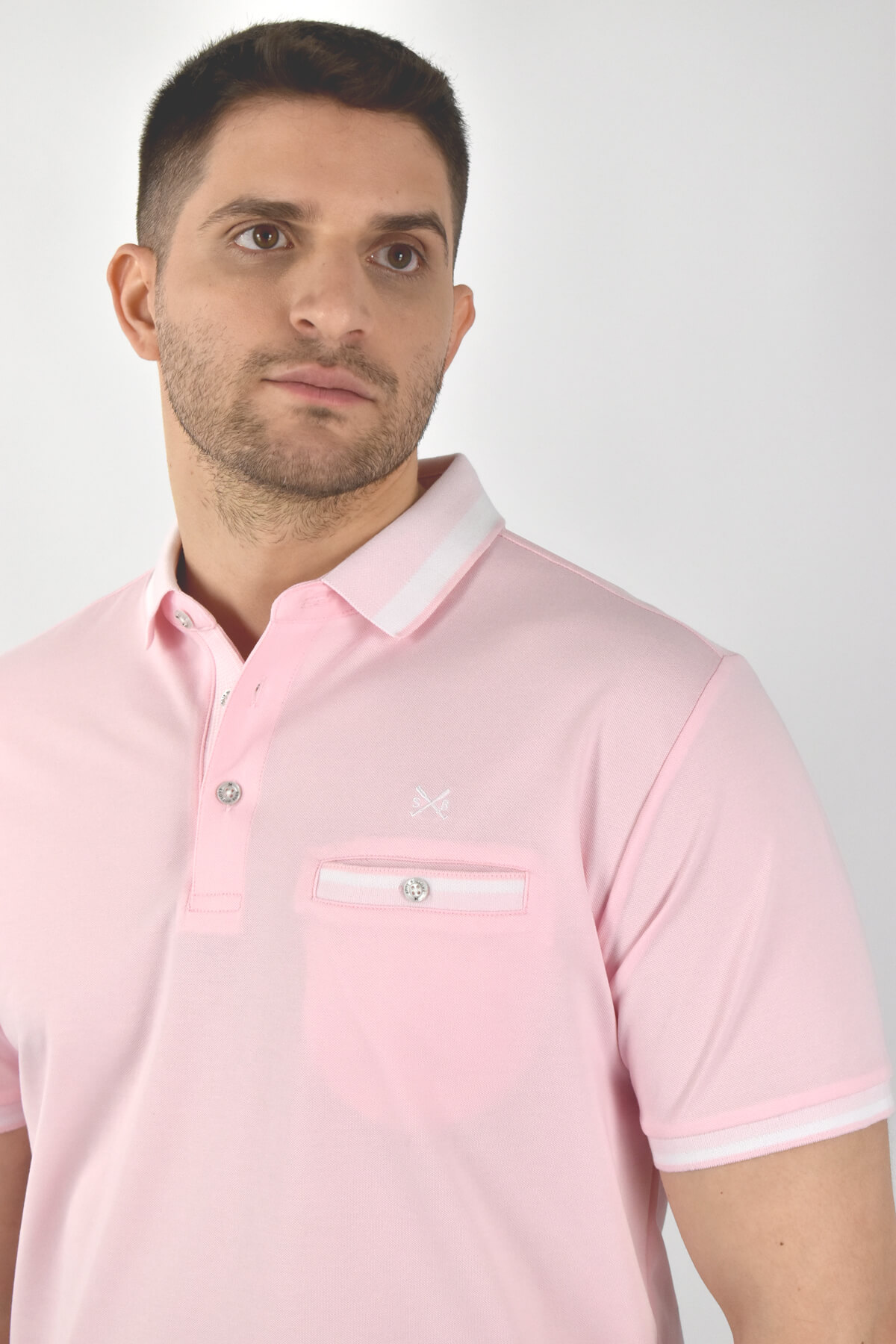 Shutton Blue Μπλούζα Πόλο Με Ρίγα